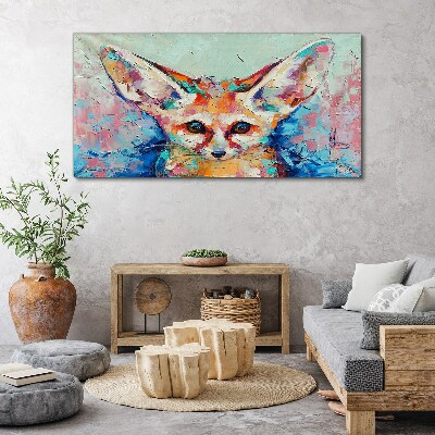 Foto op canvas Kleurenportret van een fennekvos