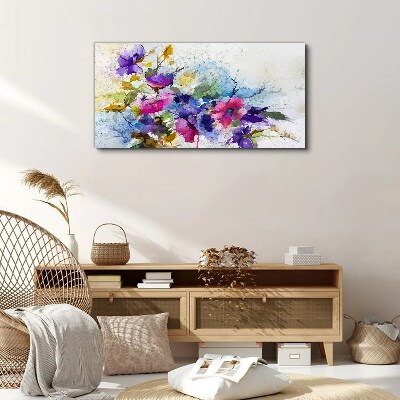 Schilderij op doek Een bloemenexplosie van kleuren