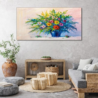 Foto op canvas Lenteboeket bloemen in een vaas