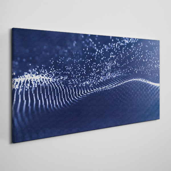 Schilderij op doek Blauwe lichtgolven