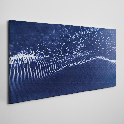 Schilderij op doek Blauwe lichtgolven