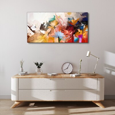 Foto op canvas Kleurrijke bloemen in een abstracte stijl