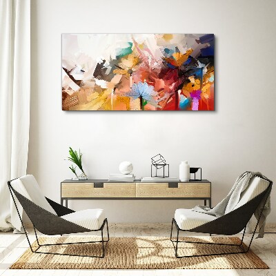 Foto op canvas Kleurrijke bloemen in een abstracte stijl