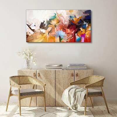 Foto op canvas Kleurrijke bloemen in een abstracte stijl