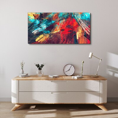 Canvas schilderij Een dynamische explosie van kleuren