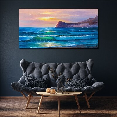 Foto op canvas Een rustige ochtend aan de oceaan