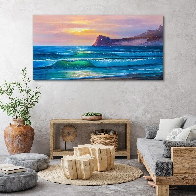 Foto op canvas Een rustige ochtend aan de oceaan