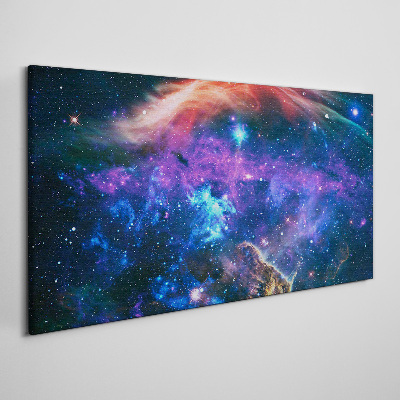 Schilderij op doek Kosmische symfonie van kleuren