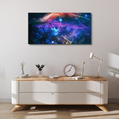 Schilderij op doek Kosmische symfonie van kleuren