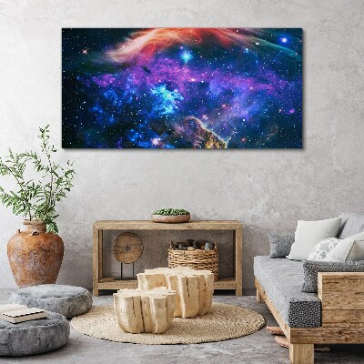 Schilderij op doek Kosmische symfonie van kleuren