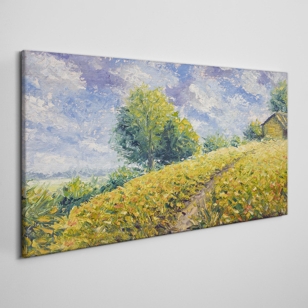 Schilderij op doek Zomerveldlandschap