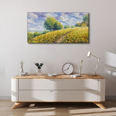 Schilderij op doek Zomerveldlandschap