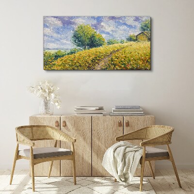 Schilderij op doek Zomerveldlandschap