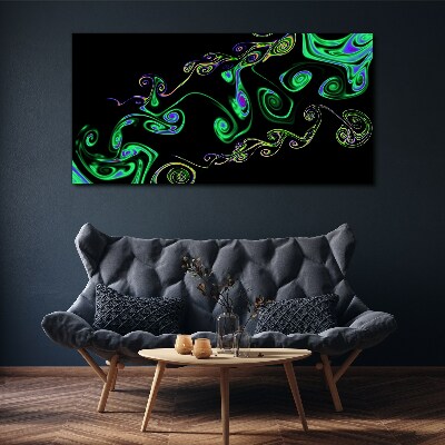 Foto op canvas Golven van kleurrijke spiralen