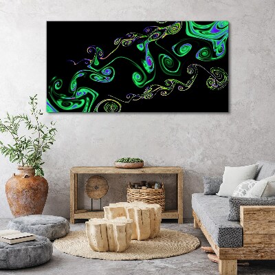 Foto op canvas Golven van kleurrijke spiralen