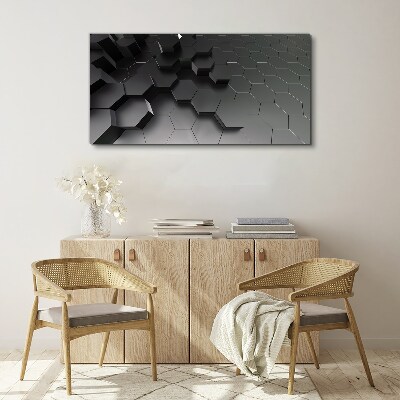 Schilderij op doek Geometrische structuren in grijstinten