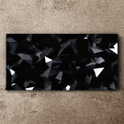 Canvas schilderij Zwarte geometrische mozaïek