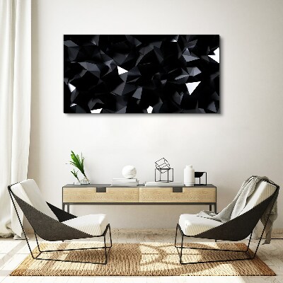 Canvas schilderij Zwarte geometrische mozaïek