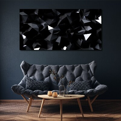 Canvas schilderij Zwarte geometrische mozaïek