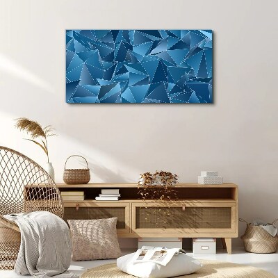 Foto op canvas De geometrie van blauwe vaste stoffen