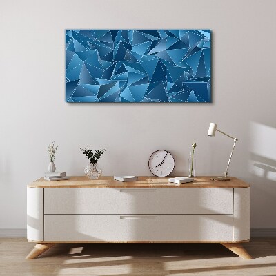 Foto op canvas De geometrie van blauwe vaste stoffen