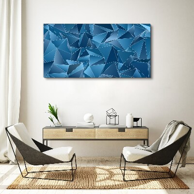 Foto op canvas De geometrie van blauwe vaste stoffen