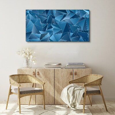 Foto op canvas De geometrie van blauwe vaste stoffen