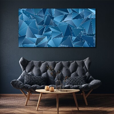 Foto op canvas De geometrie van blauwe vaste stoffen