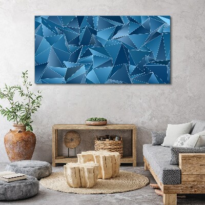 Foto op canvas De geometrie van blauwe vaste stoffen