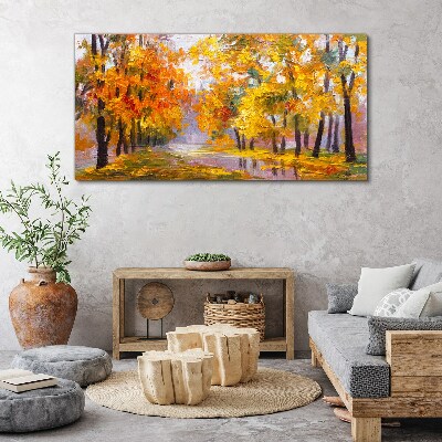 Foto op canvas Gouden herfst in het park