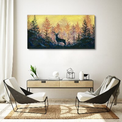 Canvas schilderij Gouden ochtend in het bos