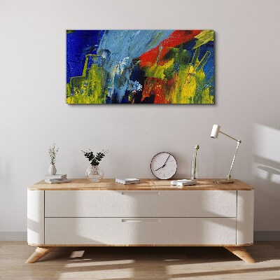Foto op canvas Dynamische kleuren in een abstract landschap