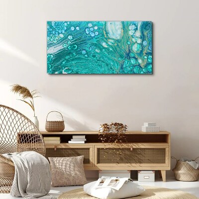 Canvas schilderij Oceaan golven in glas