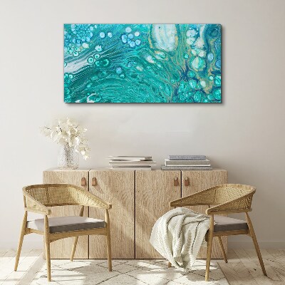 Canvas schilderij Oceaan golven in glas