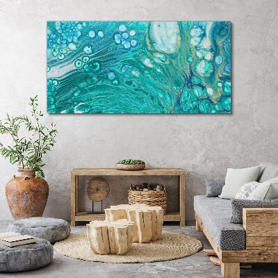 Canvas schilderij Oceaan golven in glas