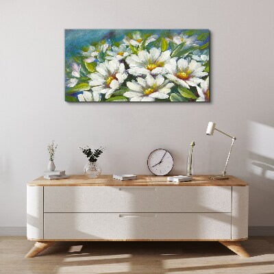 Foto op canvas Bloemencharme in blauw