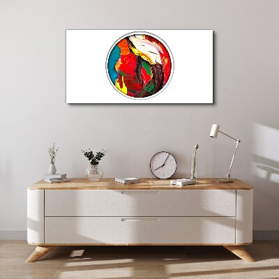 Canvas schilderij Een kleurrijke wervelwind van schilderemoties