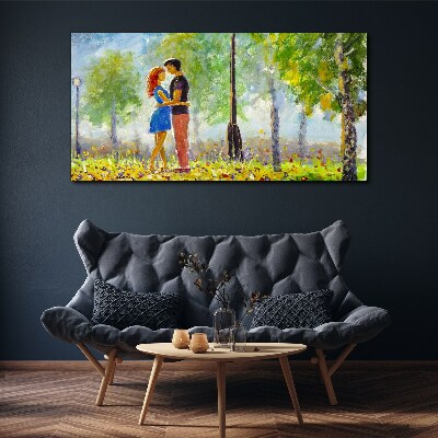 Canvas schilderij Liefde tussen het groen