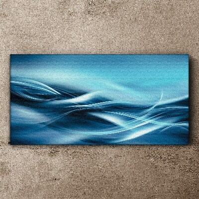 Schilderij op doek Golven in tinten blauw