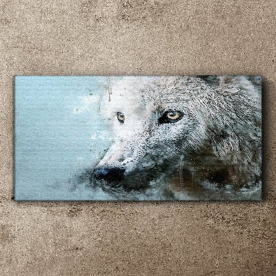 Schilderij op doek Het geheim van de wolf