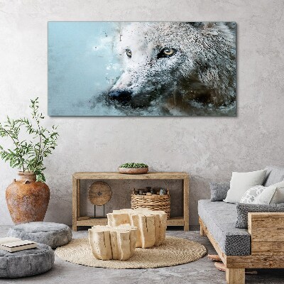 Schilderij op doek Het geheim van de wolf
