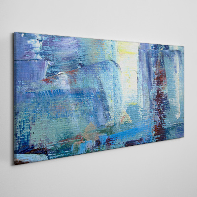 Schilderij op doek Abstract landschap in blauwtinten