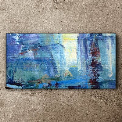 Schilderij op doek Abstract landschap in blauwtinten