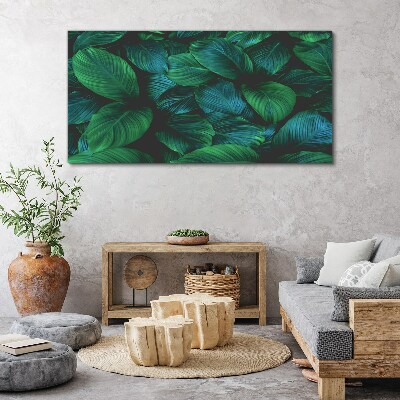Foto op canvas Groen bladmozaïek