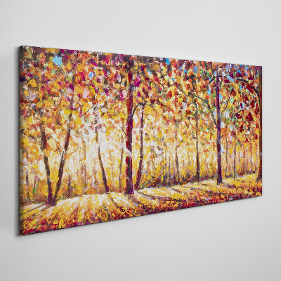 Canvas schilderij Gouden herfst in het bos