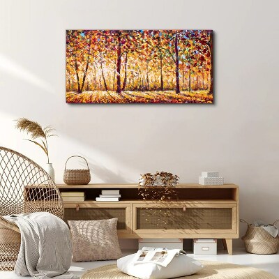 Canvas schilderij Gouden herfst in het bos