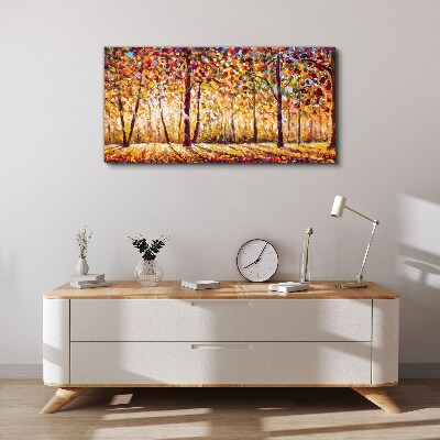 Canvas schilderij Gouden herfst in het bos