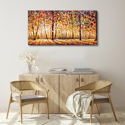 Canvas schilderij Gouden herfst in het bos