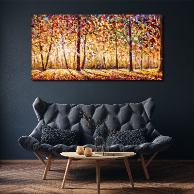 Canvas schilderij Gouden herfst in het bos