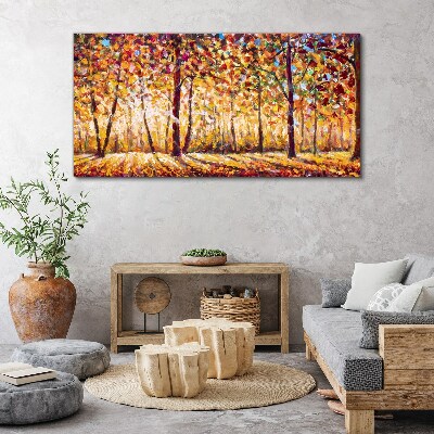 Canvas schilderij Gouden herfst in het bos